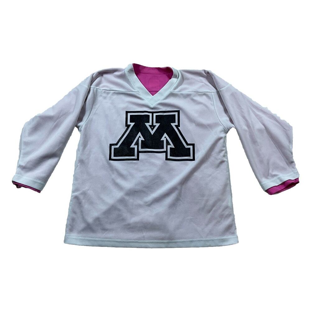 University Of Minnesota Reversible White/Pink YS/YM Sweater Shirt Pear Sox